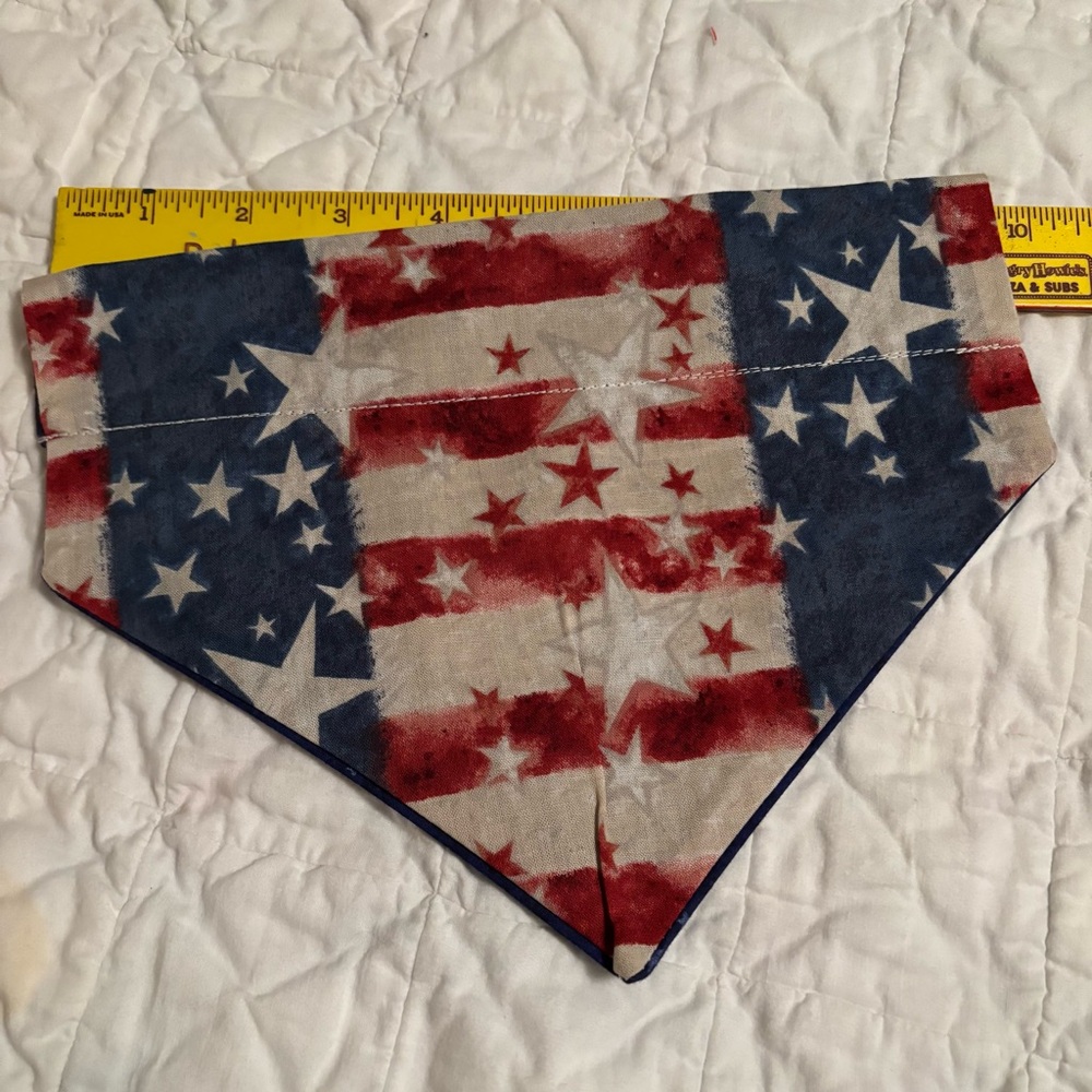 Patriotic Dog Scarf Size MEDIUM